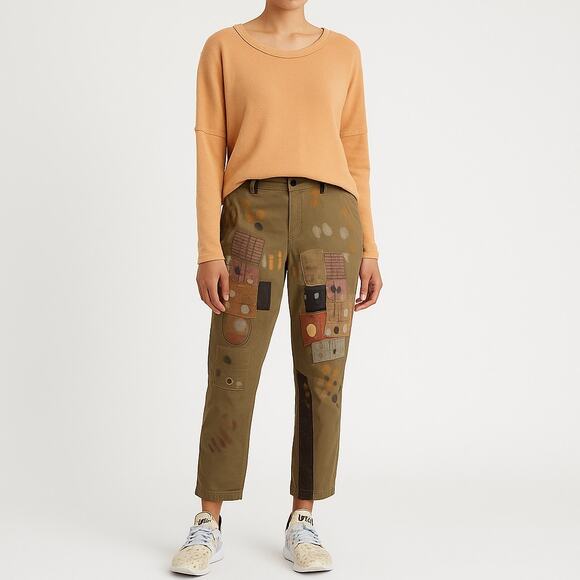 Free People We The Free Oversized Slouchy Long Sleeve Thermal Top Orange XS - Picture 1 of 7